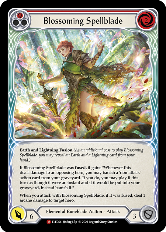 Blossoming Spellblade [ELE064] (Tales of Aria) 1st Edition Rainbow Foil