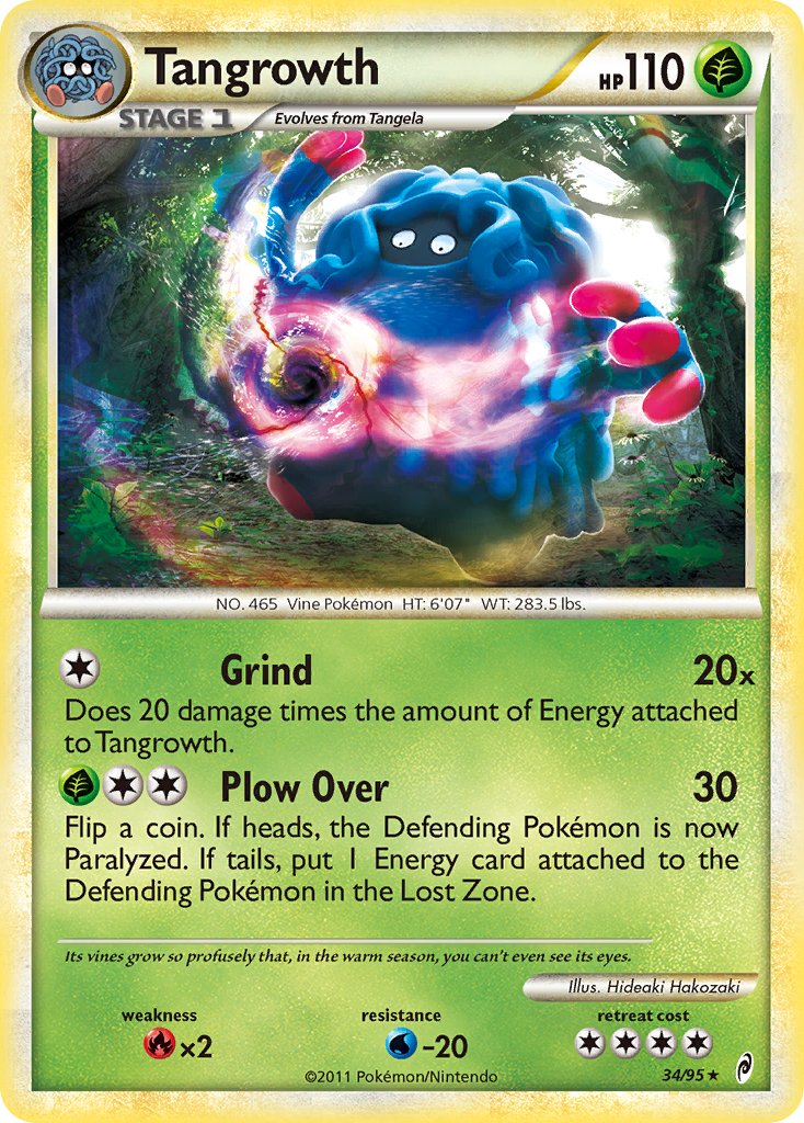 Tangrowth (34/95) (Theme Deck Exclusive) [HeartGold & SoulSilver: Call of Legends]