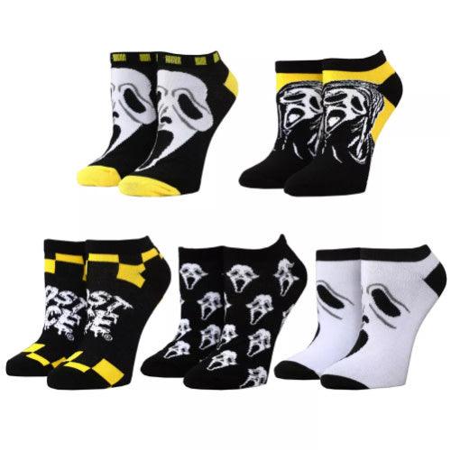 Scream Ghost face 5-Pack Ankle Socks - Paradise Hobbies LLC
